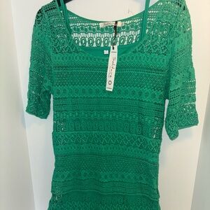 Solitaire Emerald Crochet Dress and Matching Lining NWT